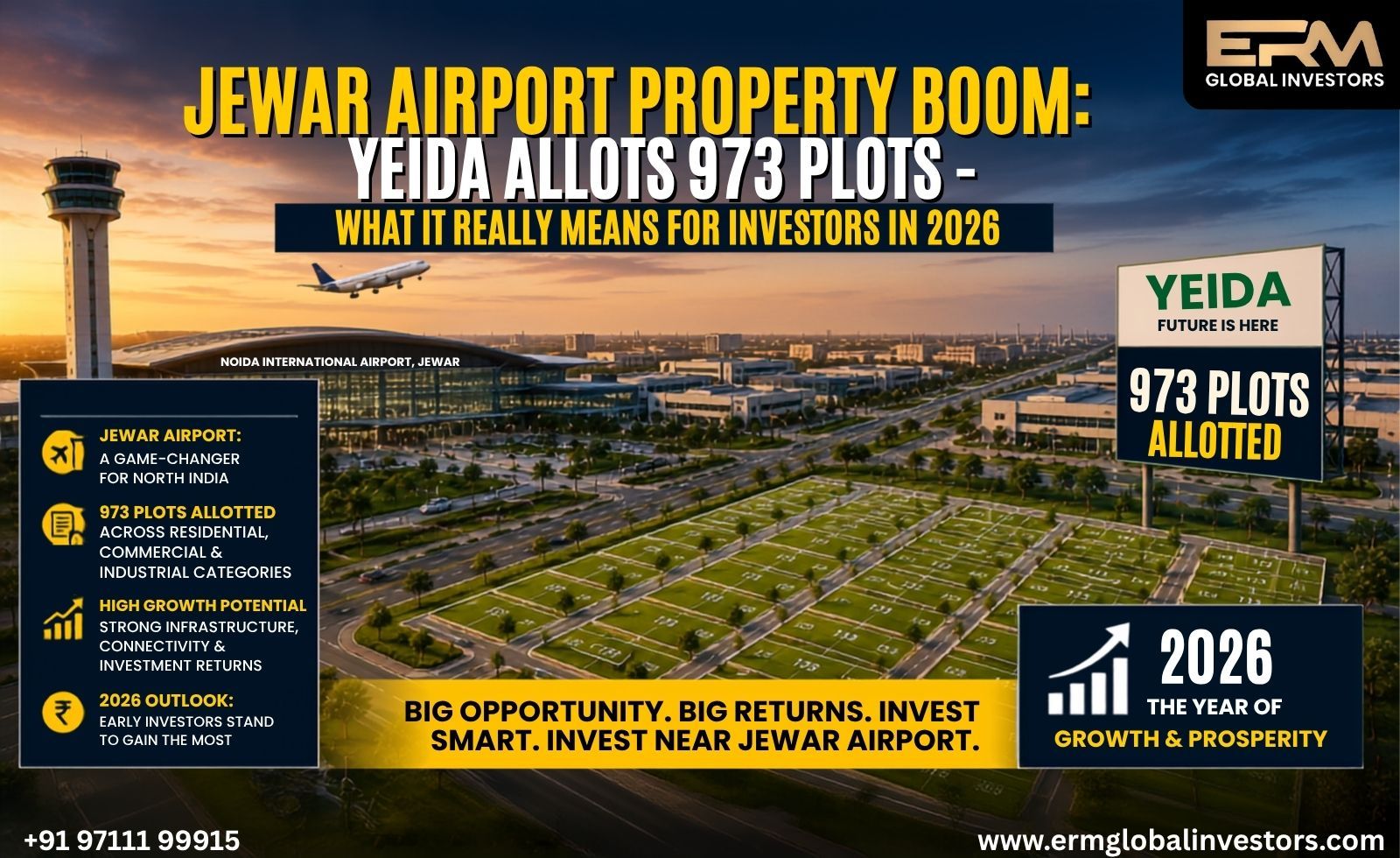 Jewar Airport Property Boom: YEIDA Allots 973 Plots – What It Really Means for Investors in 2026